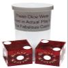 19mm Craps Dice Pair Matching Serial Numbers - Authentic Las Vegas Casino Table-Played Dice (Sunset Station (Dark Red Polished)) view 2