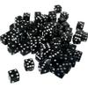 MR CHIPS D6 Standard 16 mm Opaque Dice with Pip Dots - 100 Pack - Black view 1