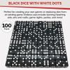 MR CHIPS D6 Standard 16 mm Opaque Dice with Pip Dots - 100 Pack - Black view 2