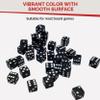MR CHIPS D6 Standard 16 mm Opaque Dice with Pip Dots - 100 Pack - Black view 3