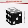 MR CHIPS D6 Standard 16 mm Opaque Dice with Pip Dots - 100 Pack - Black view 4