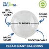 TILCO BALLOONS | 72 Inch Giant XL Balloons Transparent | Extra Large Jumbo Party Balloons for Birthdays, Weddings & Events | Inflate with Air, Helium, or Water | Heavy-Duty & Thick Oversized Dcor view 2