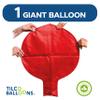 TILCO BALLOONS | 72 Inch Giant XL Balloons Red | Extra Large Jumbo Party Balloons for Birthdays, Weddings & Events | Inflate with Air, Helium, or Water | Heavy-Duty & Thick Oversized Dcor view 3