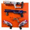 Fury Strike Wall Storage for Nerf Guns  Peg Board Holder for Nerf Blasters  Hanging Storage Rack Shelf Organizer view 1