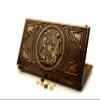 Backgammon set handmade Wooden backgammon board Armenian carved Coat of Arm ornament backgammon wood Handmade backgammon table game board game view 2