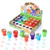 Kesote 24 Pcs Dinosaur Stamps for Kids, Self Inking Stamp Set Dinosaur Birthday Party Supplies, Dino Party Favors, Teacher Stamps view 1