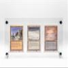 Trading Card Frame Holder Stand Display - 3 Card Slots Clear Acrylic UV Filtering Screwdown view 2
