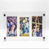 Trading Card Frame Holder Stand Display - 3 Card Slots Clear Acrylic UV Filtering Screwdown view 3