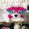3-D Eyes Fursuit Fullsuit Teen Costumes Full Furry Suit Furries Anime Digitigrade Costume Bent Legs view 3