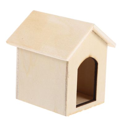 EXCEART Dollhouse Dog House 1/12 Dolls House Dog Kennel Miniature Dollhouse Garden Decoration Accessories