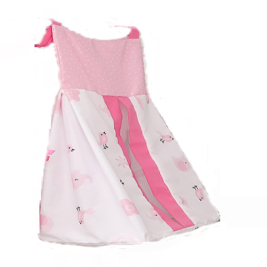 1 PCs Pink Birds Elephant Crib Diaper Stacker Storage Organizer