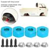 Raguso 4pcs Wheel Hex Hub Adapters 5mm to 12mm Combiner Aluminum Alloy Hex Hub Adapter Compatible with WPL D12 1/10 RC Trucks RC Car Spare Upgrade Parts(Blue) view 2