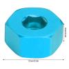 Raguso 4pcs Wheel Hex Hub Adapters 5mm to 12mm Combiner Aluminum Alloy Hex Hub Adapter Compatible with WPL D12 1/10 RC Trucks RC Car Spare Upgrade Parts(Blue) view 3