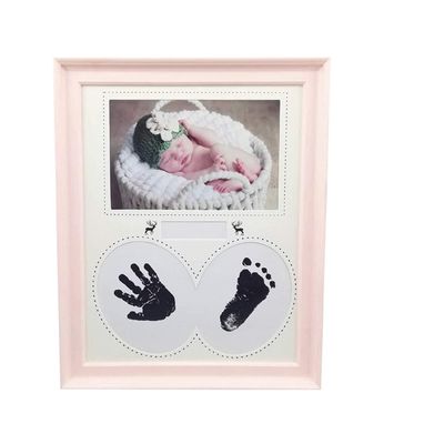 006 Baby Ink Hand and Footprint Kit  Handprint Picture Frame for Newborns A Baby Keepsake Gift for Shower, Registry and Birthday. Memorable Baby Hand and Footprint Kit to New MOm (Color : Pink)