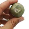 1Pc Handmade Extra Large Round Beads, 7mm hole, Ceramic Craft Supplies for Macrame (30 mm, Olive Green) view 3
