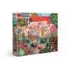 eeBoo 1000 Piece Puzzle - English Cottage Jigsaw Puzzle for Adults, Square 23" x 23" Made with Recycled Board & Vegetable-Based Ink view 1