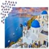 1000 Pieces Jigsaw Puzzle for Adults  Matte Finish, Soft Touch, Easy to Assemble, Tight Fit, Vivid Colors, Missing Pieces Service  Santorini Idyllic Greek Island Landscape  by ENJOY Puzzle view 3