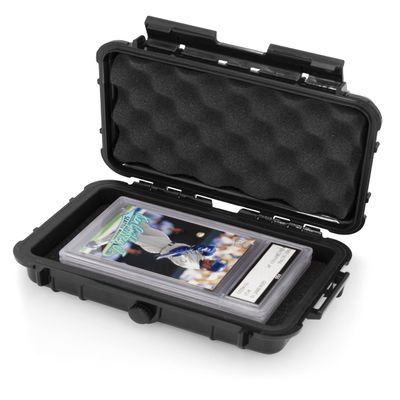 CASEMATIX Graded Card Storage Box Sports Trading Card Case Compatible With up 3 BGS 5 PSA Card Graded Sports Card Slabs - Airtight, Waterproof with Moisture and Dust Protection