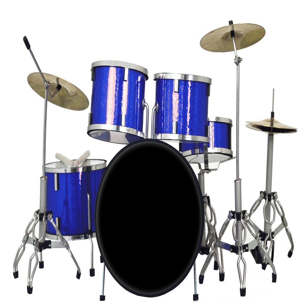AXE HEAVEN Classic Studio Drum Kit Model Blue Sparkle - 1:4 Scale Model