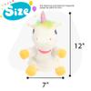 Cuteoy Plush Unicorn Hand Puppet Stuffed Animal Toy Open Movable Mouth Creative Role Play Storytelling Plushies Gifts for Kids Toddlers Birthday Christmas view 3