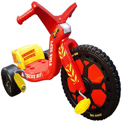 TheOriginalBigWheel.com Spin-Out Racer Fire & Rescue 16 Ride On Limited Edition Tricycle 911, Red
