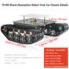 Professional Shock-Absorbing Smart Metal Robot Tank Car Chassis Kit for Arduino/Raspberry, Tracked Suspension Absorption Vehicle, Remote Control Track Crawler Damping Vibration Caterpillar view 2