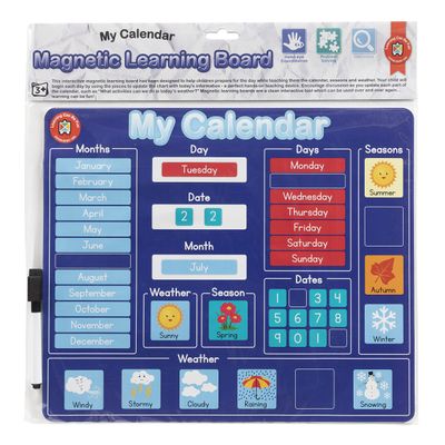 Learning Can Be Fun Magnetic Calendar Learning Board