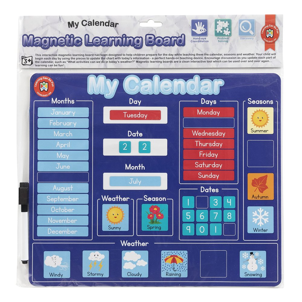 Learning Can Be Fun Magnetic Calendar Learning Board