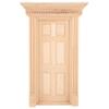 Wooden Miniature Door, Fairy Unpainted DIY Dollhouse Scene for Home Craft Furniture Projects, Small Decor Accessory for Kids, Hobbyists, and Collectors view 1