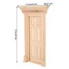 Wooden Miniature Door, Fairy Unpainted DIY Dollhouse Scene for Home Craft Furniture Projects, Small Decor Accessory for Kids, Hobbyists, and Collectors view 4
