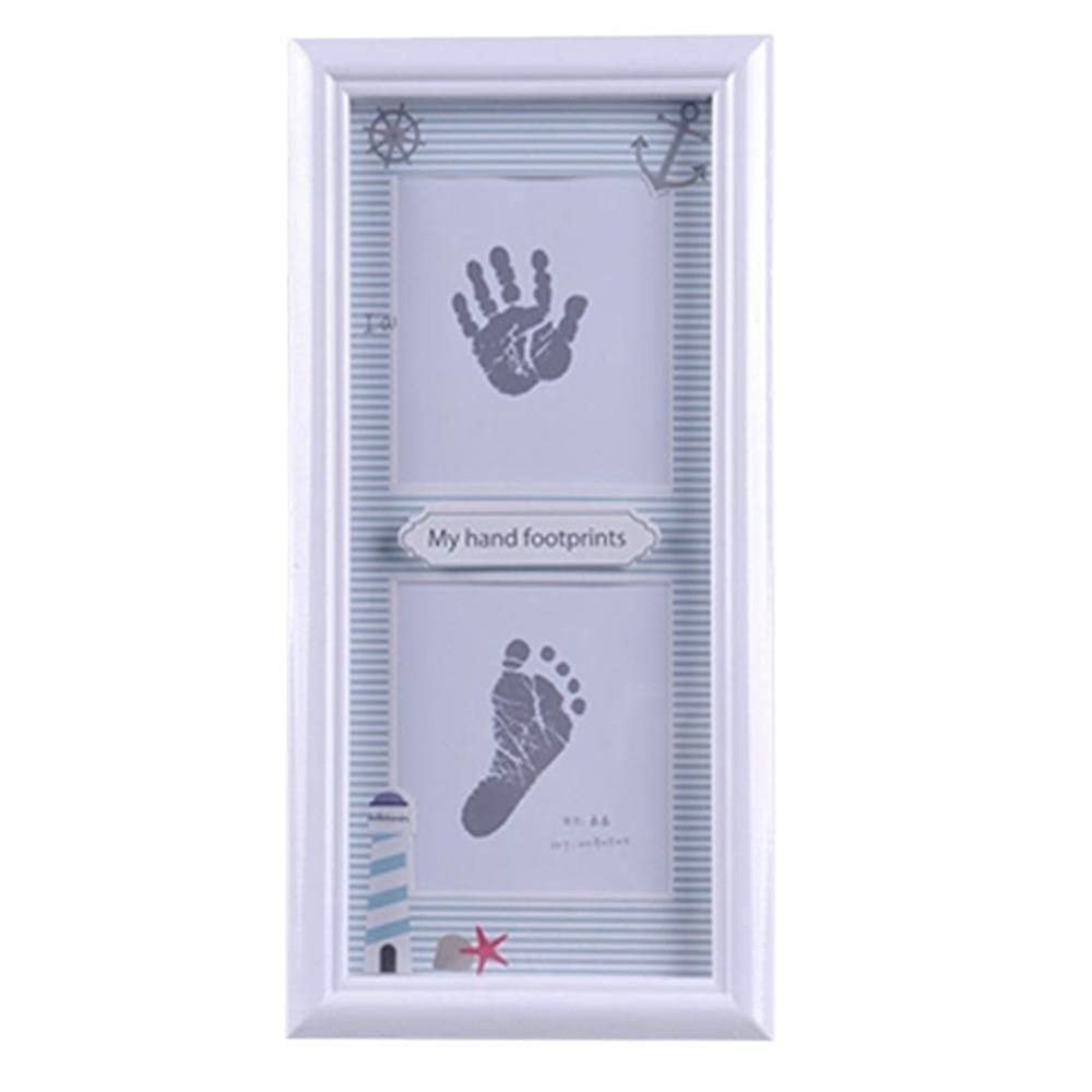 006 DIY Baby Handprint and Footprint Frame Kit - Baby Prints Photo Keepsake, Baby Keepsake Frame Kit, Baby Prints Photo Keepsake with Wood Frame