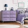 Sorbus Dresser with 6 Drawers - Furniture Storage Tower Unit for Bedroom, Hallway, Closet, Office Organization - Steel Frame, Wood Top, Easy Pull Fabric Bins (6-Drawer, Pastel Purple) view 2