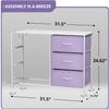 Sorbus Dresser with 6 Drawers - Furniture Storage Tower Unit for Bedroom, Hallway, Closet, Office Organization - Steel Frame, Wood Top, Easy Pull Fabric Bins (6-Drawer, Pastel Purple) view 3