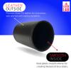 Luck Lab Black Leather Dice Stacking Cup with 5 Serialized Razor Edge 19 mm Casino Dice - Pro Straight Cup for Stacking and Magic Tricks (Blue Dice) view 2