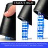Luck Lab Black Leather Dice Stacking Cup with 5 Serialized Razor Edge 19 mm Casino Dice - Pro Straight Cup for Stacking and Magic Tricks (Blue Dice) view 4