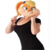 Rubies Costume Space Jam 2: A New Legacy Lola Plastic Half-Mask, One Size view 1