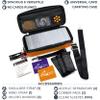 Quiver Time Orange Bolt Card Carrying Case fits Pokemon Cards and other TCG Games - Storage Bag for Playing/Trading Cards and Deck Box (Straps, Dividers & 100 Apollo Card Sleeves) view 3