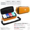 Quiver Time Orange Bolt Card Carrying Case fits Pokemon Cards and other TCG Games - Storage Bag for Playing/Trading Cards and Deck Box (Straps, Dividers & 100 Apollo Card Sleeves) view 4