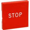 Button; RED/SQ;W/Stop Marking view 1