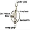 Trappy - The Original MINI Bear Trap Keychain That Works - Silver,1 Pack view 3