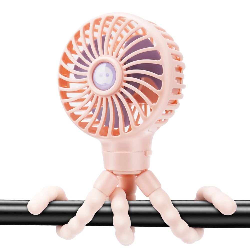 Rechargeable Stroller Fan Portable Small Handheld Mini Car Seat Clip On Fan With Removable Tripod 3 Speed 360 Rotate 2500 mAh Battery for Stroller Push Chair Crib Office Treadmill Bike and Travel
