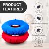 Zonon 2 Pieces Inflatable Donut Car Seat Inflatable Donut Cushion 15 Inch Round Ring Cushion for Tailbone Portable Pillows for Home Office Chair Wheelchair Car(Blue, Red) view 3