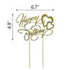 Gold Glitter Happy Birthday Cake Topper for Birthday Party Decorations view 3
