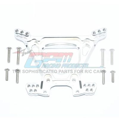 GPM Racing Aluminum Rear Shock Tower Silver : Rustler 4x4