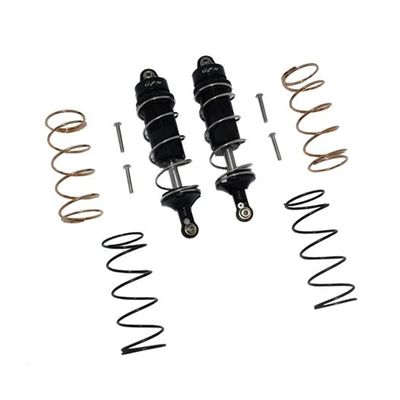 GPM Aluminum Front Thickened Spring Dampers 107Mm -10Pc Set for ARRMA 1/10 4Wd Kraton 4X4 4S Blx-Ara102690 (Black)