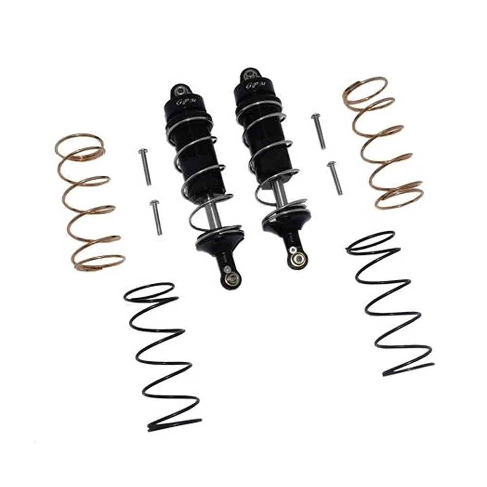 GPM Aluminum Front Thickened Spring Dampers 107Mm -10Pc Set for ARRMA 1/10 4Wd Kraton 4X4 4S Blx-Ara102690 (Black)