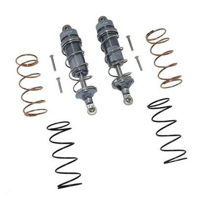 GPM Aluminum Front Thickened Spring Dampers 107Mm -10Pc Set for ARRMA 1/10 4Wd Kraton 4X4 4S Blx-Ara102690 (Grey)