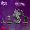 Wildspire Fantasy Monsters & Bookish Dragon for DND Miniatures Unpainted Bulk 28mm-32mm Dungeons & Dragons Minis Pathfinder Figures Fantasy Unpainted Tabletop RPG Miniature Starter Set for D&D view 3