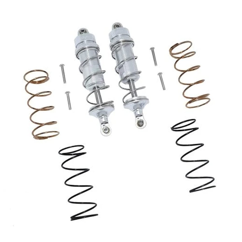 GPM Aluminum Front Thickened Spring Dampers 107Mm -10Pc Set for ARRMA 1/10 4Wd Kraton 4X4 4S Blx-Ara102690 (Silver)