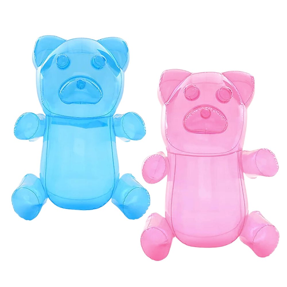 4E's Novelty 2 Inflatable 24 inch Huge Gummy Bears, Candyland Party Decorations for Girls, Birthday Party Favors, Lollipop Two Sweet Theme Birthday Party Supplies, Unique Pool Floaties Toys